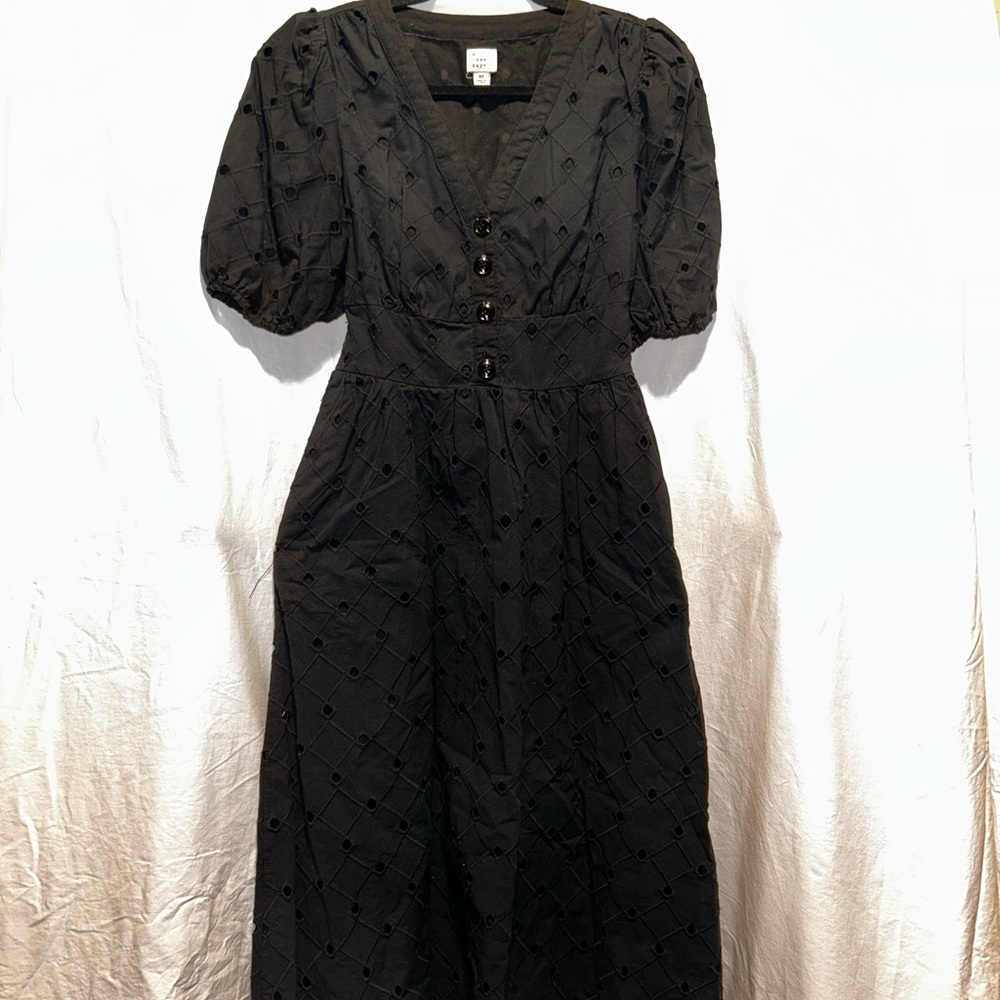 a new day Black Midi Dress with pockets